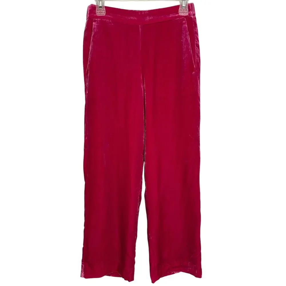 J. Crew Pull-on Peyton Pant in Velvet Fuchsia Pink AB650 Size 2